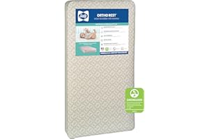 SEALY BABY Ortho Rest Breathable Crib Mattress, Made in USA, GREENGUARD Gold Certified, 50 Extra Firm Coils, Orthopedic Comfort, Toddler Bed Fit, Safety & Quality Tested, 52"X28" - Gray