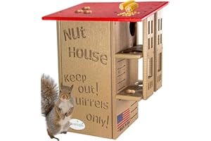 JCS Wildlife Red & Tan Ultimate Squirrel House – Multi-Tiered Nesting Box with Predator Guards – Weather-Resistant Recycled Poly Lumber – Ventilated & Easy to Clean – Made in USA