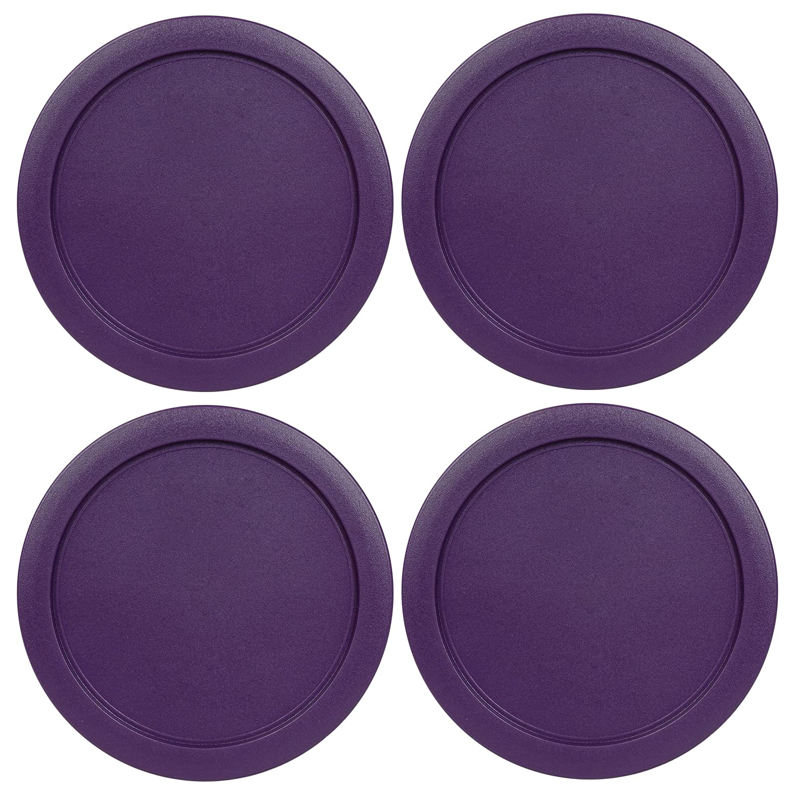 Photo 1 of Replacement Lids for Pyrex 2-Cup Glass Food Storage Container Bowls, 5-Inch Plastic Round Lids Covers fits Pyrex 7200-PC, Airtight & Leakproof (4-Pack, Purple)