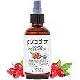 PURA D'OR Organic Rosehip Seed Oil,100% Pure Cold Pressed USDA Certified All Natural Moisturizer Facial Serum For Anti-Aging,