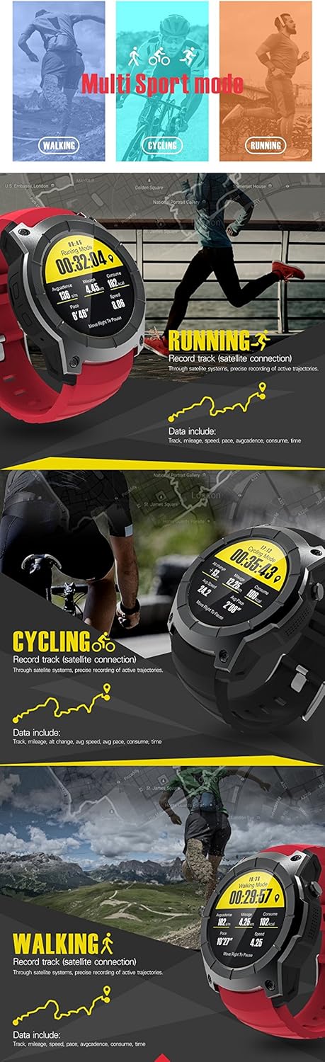 Amazon.com: TORTOYO S958 Smart Watch Phone Heart Rate ...