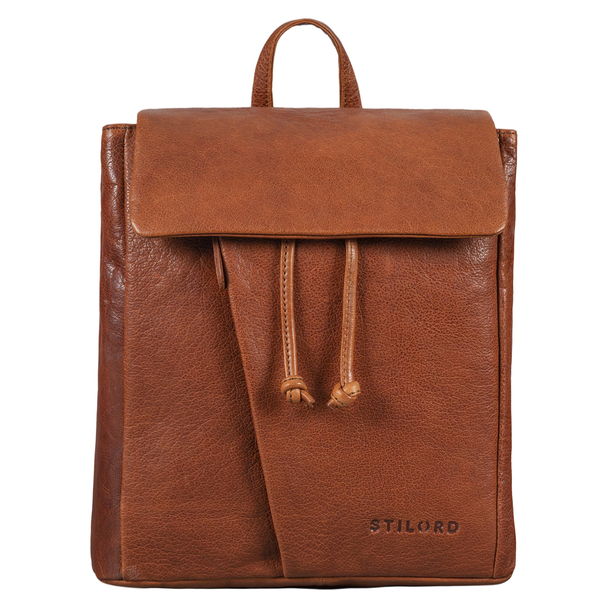 STILORD 'Anita' Women's City Daypack Leather Small Backpack Vintage Handbag for iPad 9.7 Inch Ladies Daypack City Shopping Genuine leather, Colour:maraska - brown