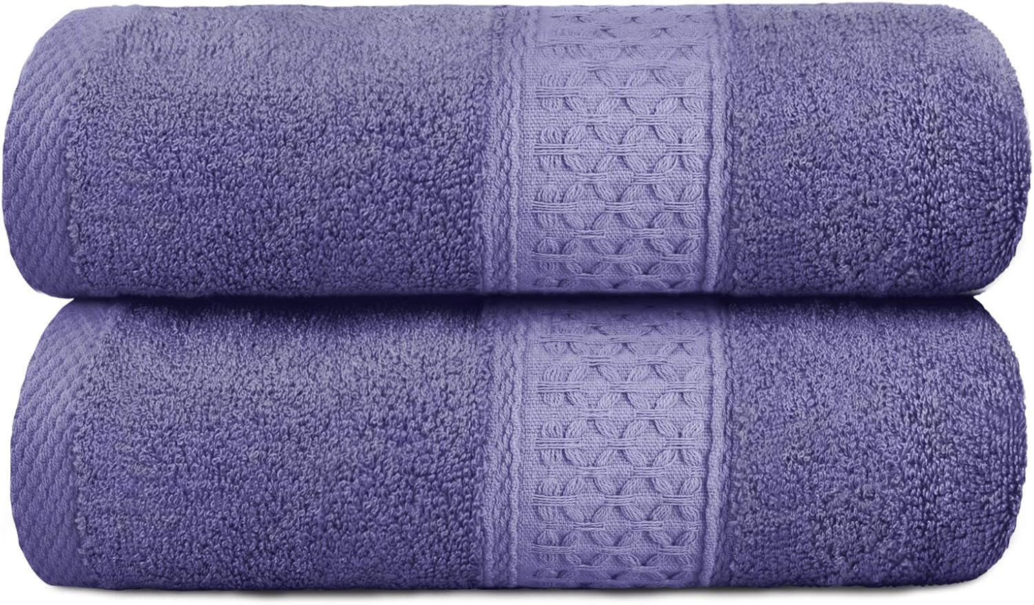 YOOFOSS Bath Towels 100% Organic Cotton Bath Towels Set 28x55 in Large Soft, Plush, Absorbent Towel for Bathroom - Purple: Kitchen & Dining