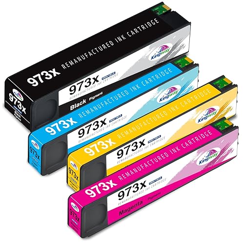 Kingjet Compatible HP 973 973X Ink Cartridges for HP PageWide 452DW 452DWT 452DN 477DW 477DN 
