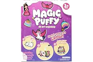 TFS TOP · FANS Aqua Puffs 3D Art Kit, Princess & Unicorn Crafts for Kids, DIY Foam Texture Painting & Inflate Activity – Easy, Mess-Free Creative Fun, Ideal Christmas Birthday Gifts for Girls Boys Age 4 5 6 7 8 9 10
