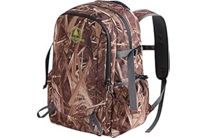 Wild Cedar 30L Kids Camo Hunting Backpack with 11 Pockets, Small Lightweight Hunting Bag for Youth, Men Water Resistant Day Pack for Boys & Girls, Travel, Hiking, Camping