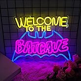 Halloween Bat Cave Neon Sign - LED Night Light for Man Cave Bar Decor, Wall Art for Bedroom Home Bar Club Party Decorations Cool Gifts
