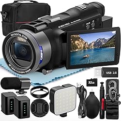 4K Ultra HD Camcorder Video Camera with True