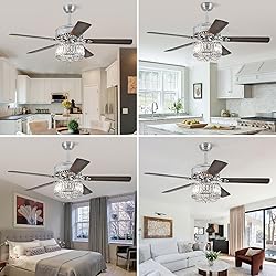 Kviflon Chandelier Ceiling Fans with Lights - 52