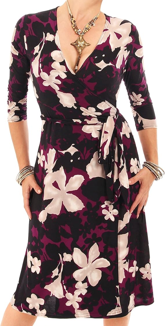 amazon floral wrap dress