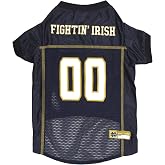 NCAA College North Notre Dame Fighting Irish Mesh Jersey for Dogs &amp; Cats, -Large. Licensed Big Dog Jersey with Your Favorite Football/Basketball College Team
