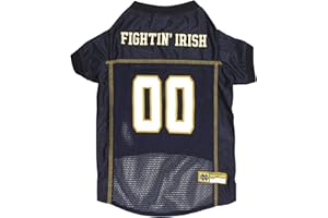 PETS FIRST NCAA College North Notre Dame Fighting Irish Mesh Jersey for Dogs & Cats, XXX-Large. Licensed Big Dog Jersey with Your Favorite Football/Basketball College Team