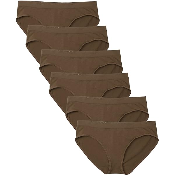 Yuamose Pack 6 Womens Nylon Spandex Bikini Underwear Seamless No