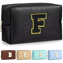 TOPEAST Preppy Makeup Bag, Small Cosmetic Travel