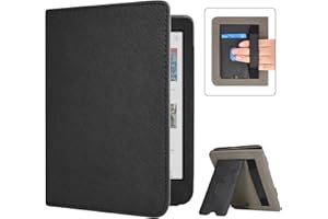 Caweet Case for Kobo Clara Colour/BW 6 Inch 2024 Release, Premium PU Leather Foldable Stand Protective Sleeve Cover with Card