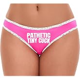 Knaughty Knickers Pathetic Tiny Cuck Hubby or Boyfriend Cuckold Sissy Hotwife Pink and White Bikini Panties Adult Flirty Fun