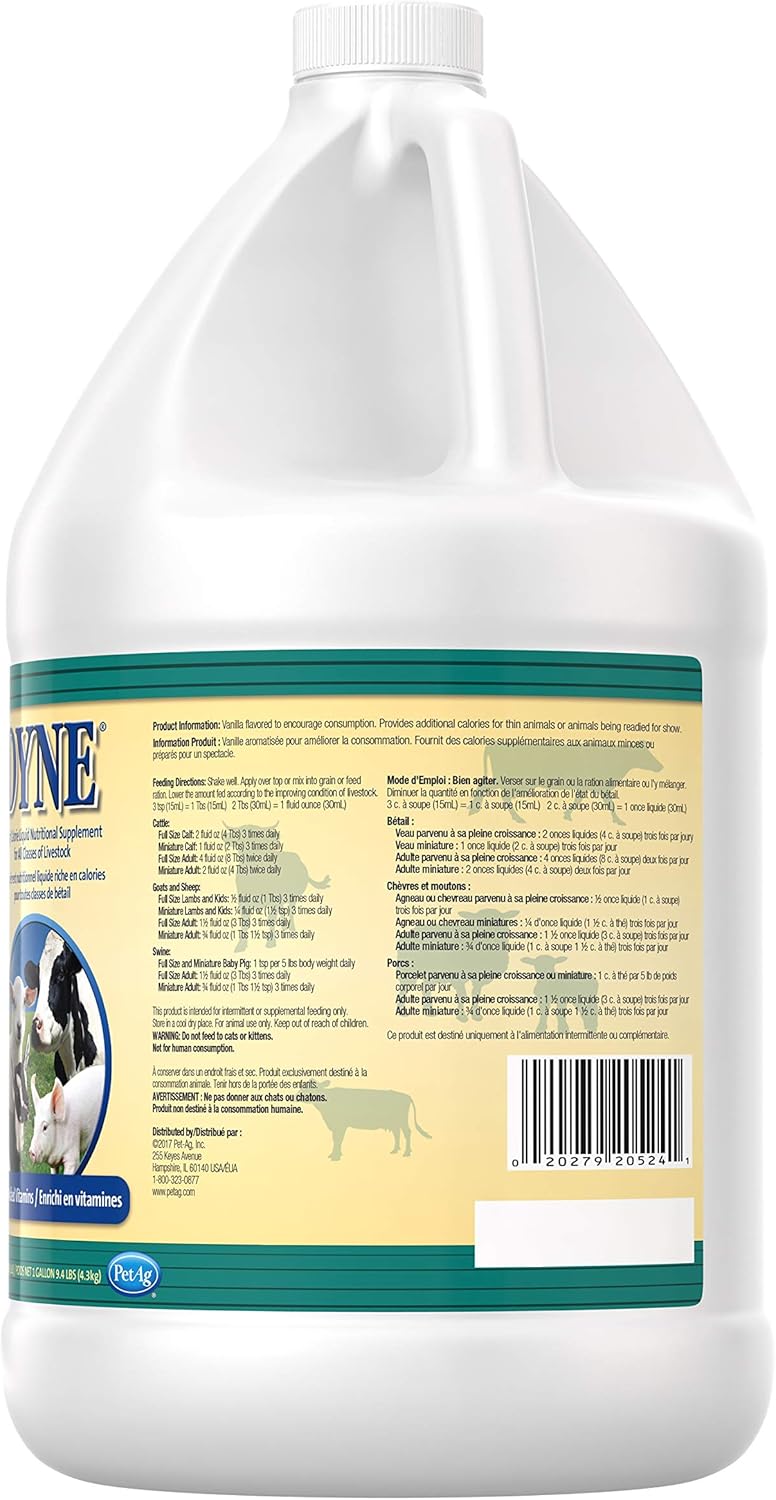 Dyne High Calorie/Weight Gainer Liquid for Livestock, 1 Gallon: Pet Supplies