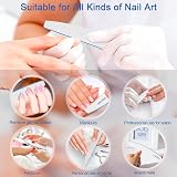 BLESWIN 12pk Nail Files 240/240 Grit Double Sided Emery Boards Natural Nails view 4
