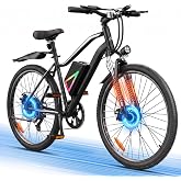 AYOLNY Electric Bike for Adults 1500W 1000W Peak Motor 26" Tire Ebike | 7-Speed 4 Riding Modes Commuting Electric Mountain Bike with Dual Disc Brake, Front Fork Suspension Ebikes for Adults