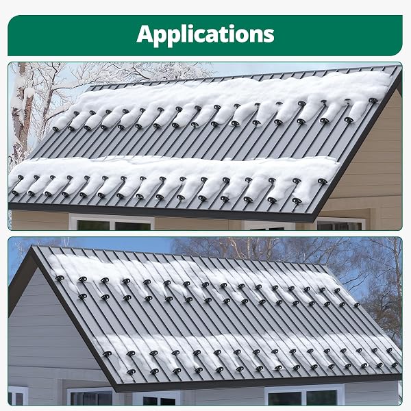 BENFAR 50 PACK SNOW GUARDS FOR METAL ROOFS STANDING SEAM SNOW GUARDS ICE STOPS METAL ROOFING SOLID PLASTIC EASY INSTALLATION BR03