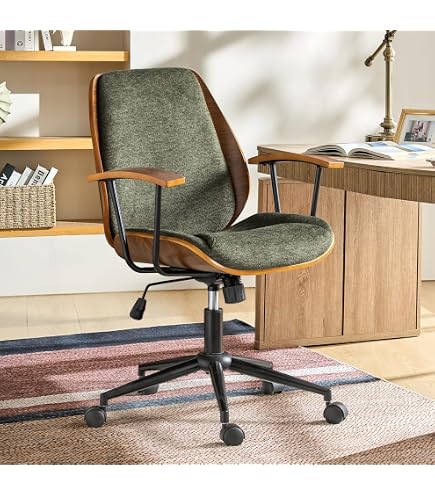 Amazon.com: 360 Degree Swivel Wood Desk Chair, Japanese Style