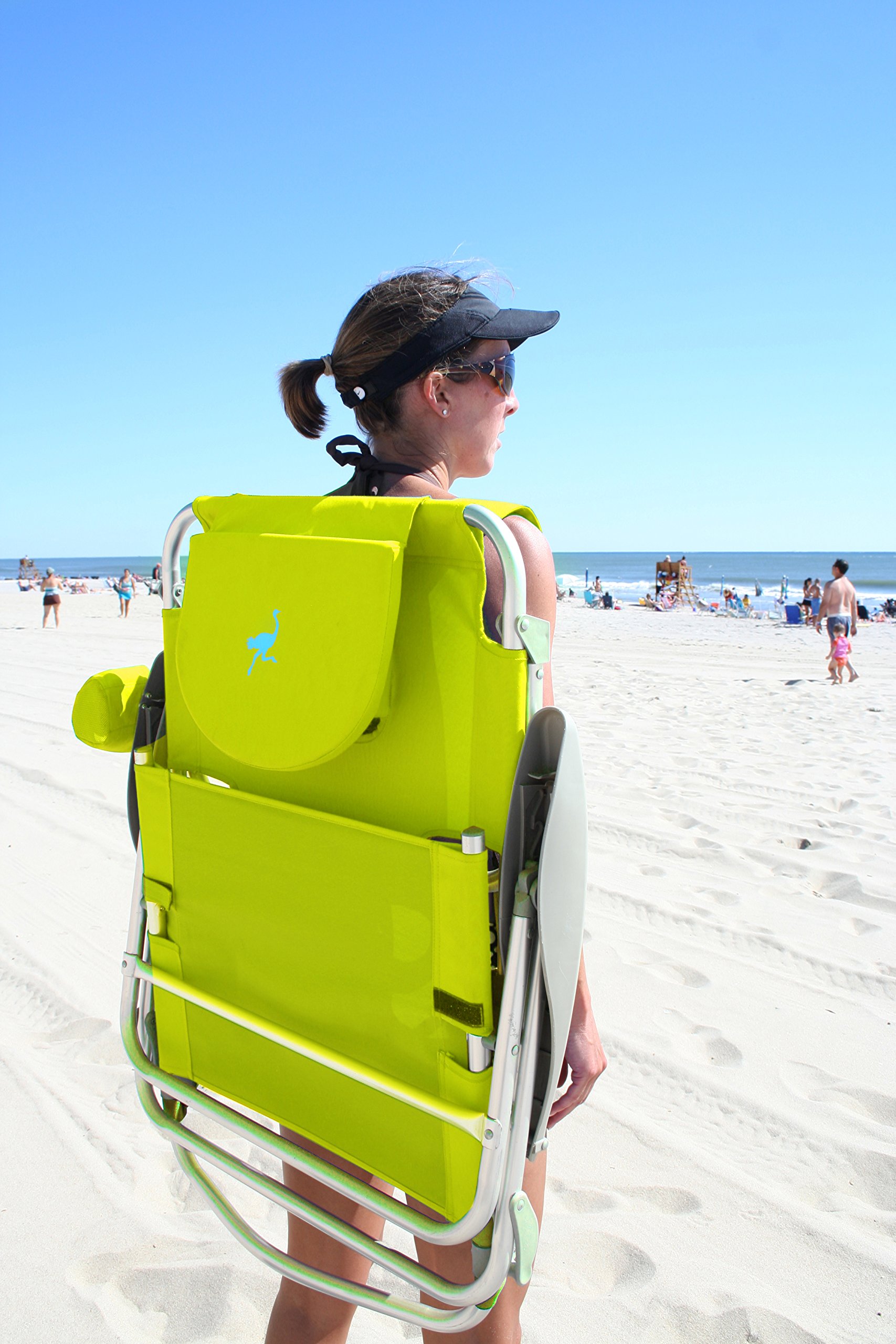 Ostrich On Your Back Chair, Green