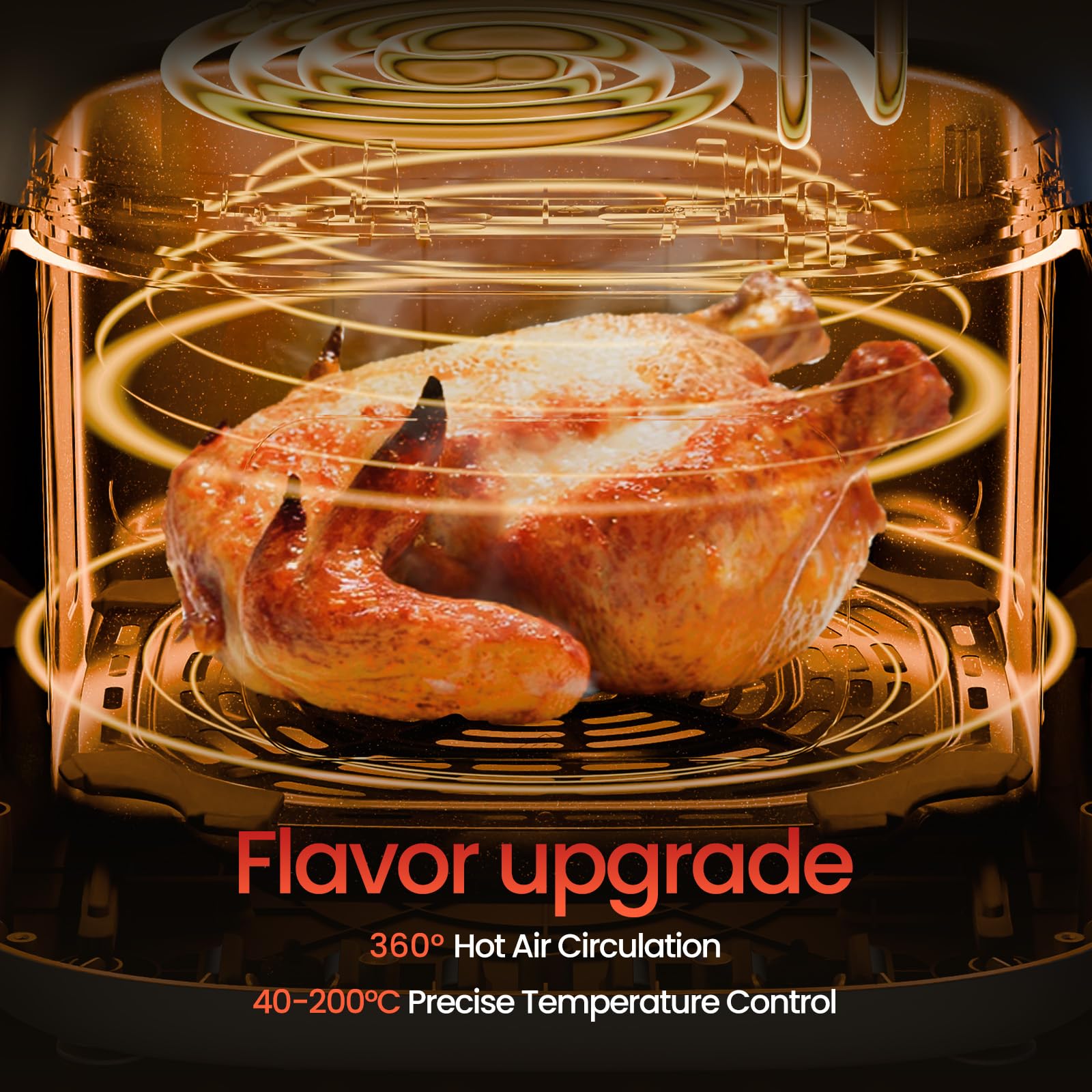 Freidora de aire TOPZEE 12 en 1, freidora de aire compacta y grande de 5,5 cuartos, calor preciso de 100-400 ℉, circulación de aire caliente de 360°, 95% menos de aceite, comidas rápidas y fáciles, hornear, secar, recalentar, congelar, asar, fermentar