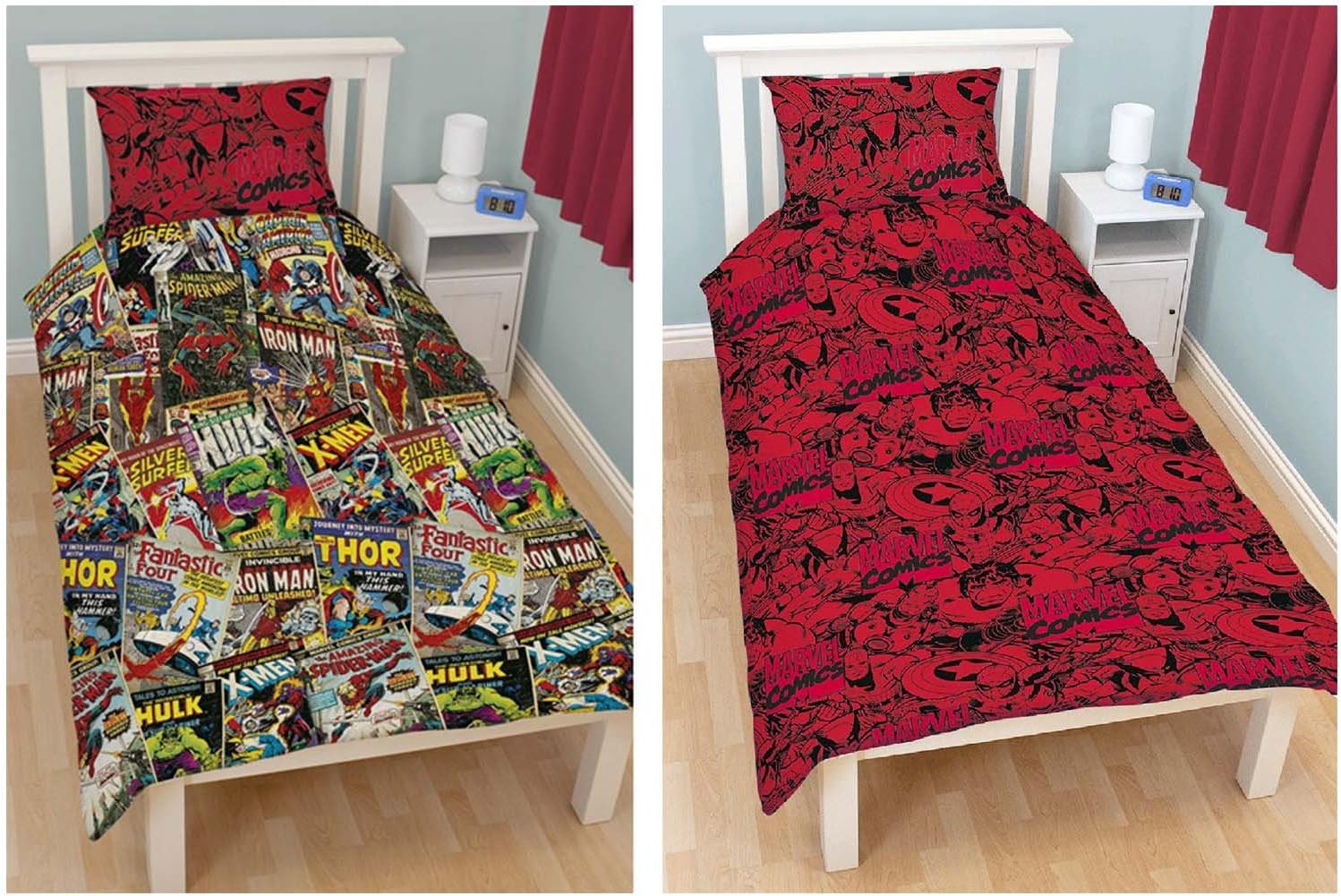 marvel cot bed bedding