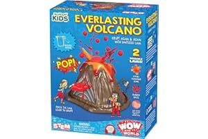 WONDERY KIDS Wow in The World Everlasting Volcano | Erupt Your Volcano Again & Again, Slime Lava, Rubber Lava Rocks, Companion Audio Content, Bonus Reusable Science Tool, STEM Toy for Kids 4+ by Thames & Kosmos
