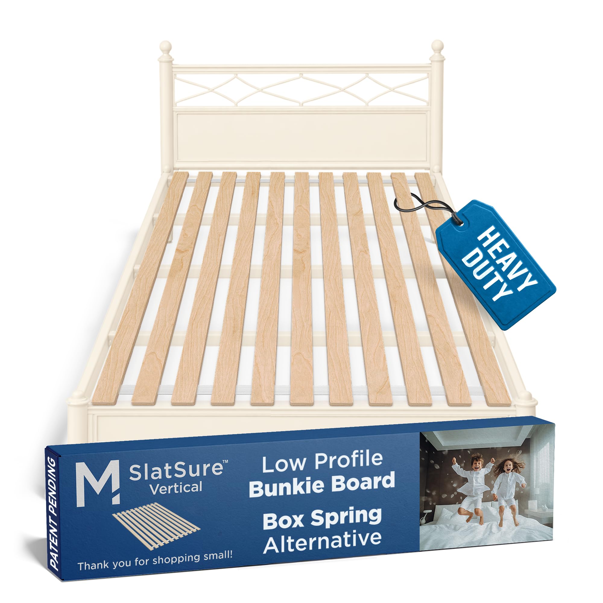 Photo 1 of *Factoy Sealed* Meliusly SlatSure Queen Size Bunkie Board – Heavy Duty Vertical Bed Slats & Foldable Wooden Support Board for Sagging Mattress or Platform Bed Frame, Box Spring Alternative and Replacement