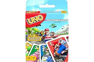 Mattel Games UNO Mario Kart Card Game for Kids, Adults, Families & Parties with Special Rule for 2 to 10 Players