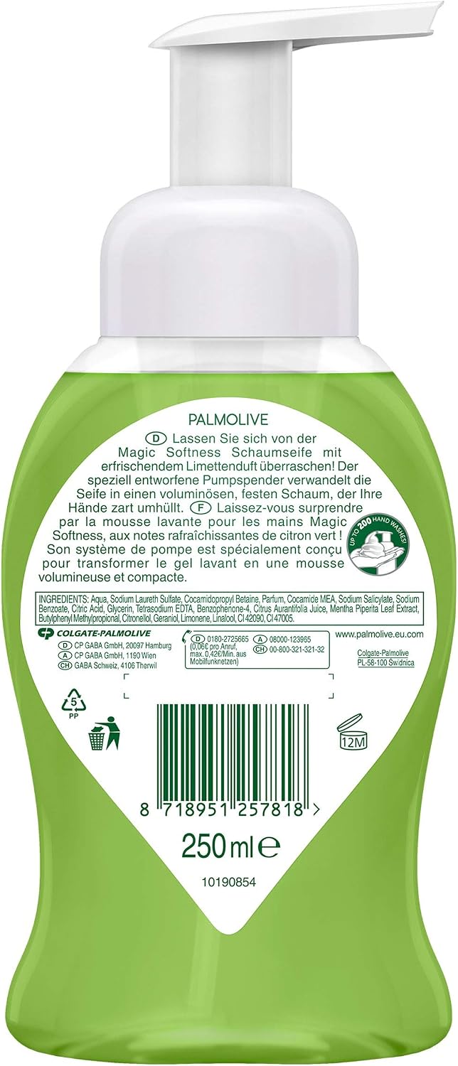 Palmolive Magic Softness Lime Foam Hand Soap 250ml - Image 3