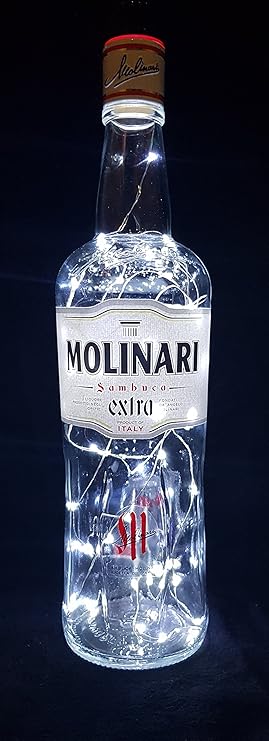 Molinari Sambuca Flaschenlampe mit 80 LEDs Kaltweiß Upcycling Geschenk Idee