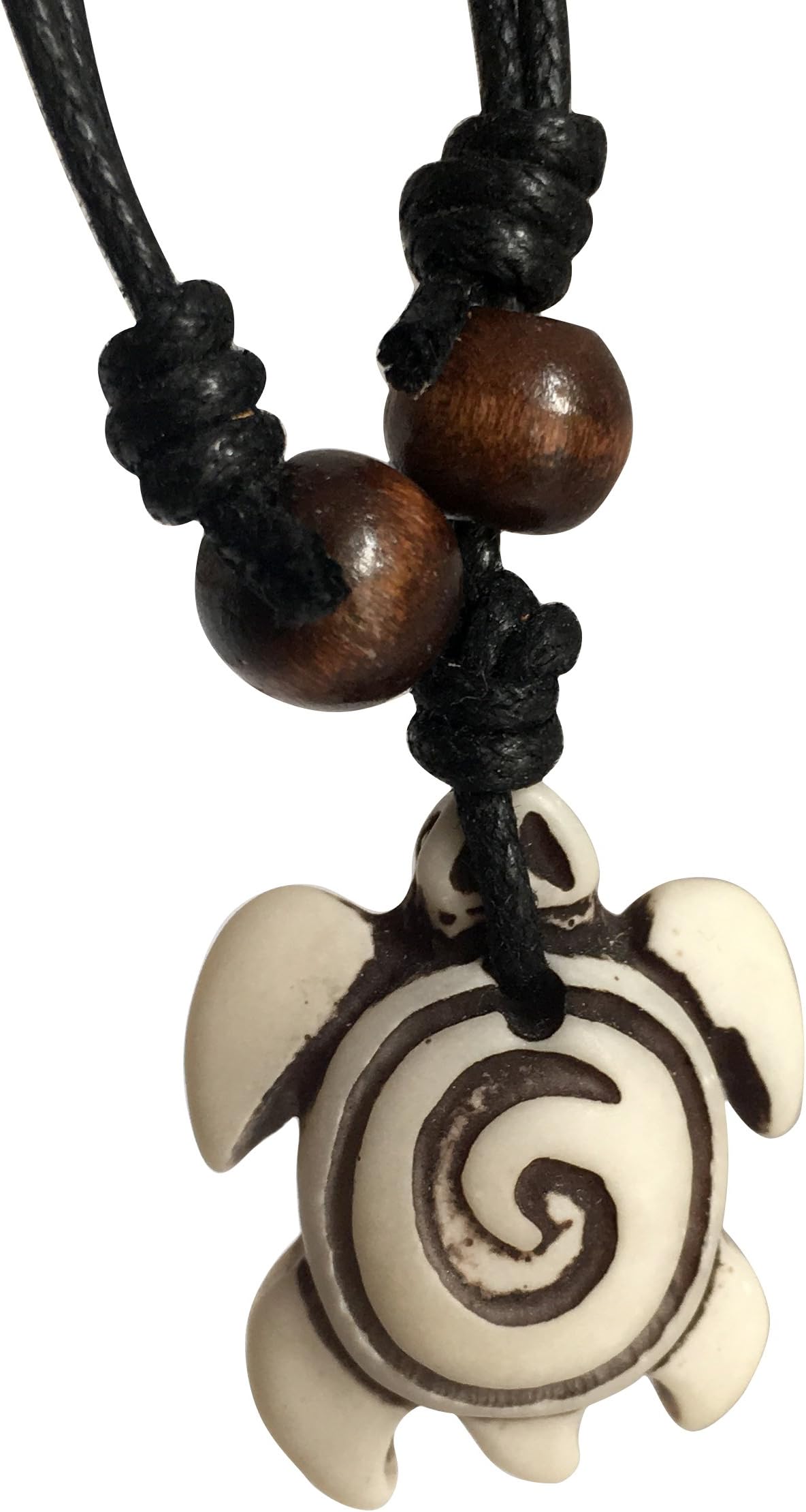 Adeley Sea Turtle with Adjustable Cotton Cord Surfer Necklace Beach Hawaiian Style