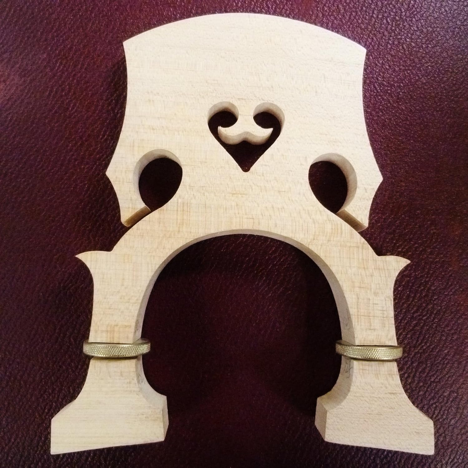 double bass bridge 3/4 size , adjustable with brass screws , UK