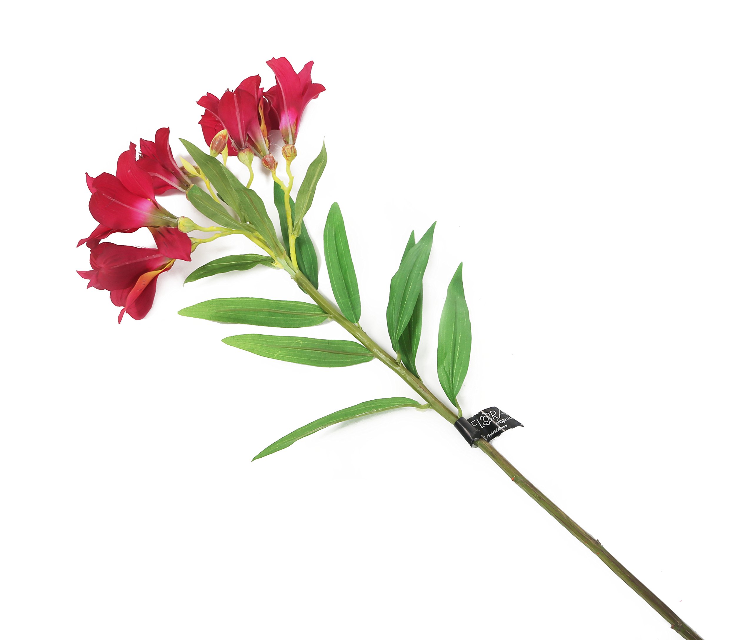 Floral Elegance Artificial 74cm Single Stem Magenta Peruvian Lily Flowers x 6