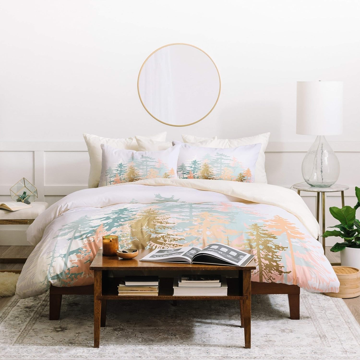 Amazon Com Forest Duvet Cover Set Twin Xl Size Multicolor Pine