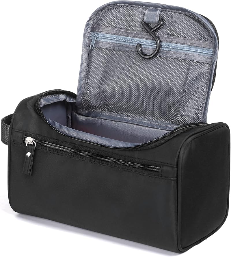 Etercycle Hanging Toiletry Bag Travel Wash Bag Black Nylon Waterproof