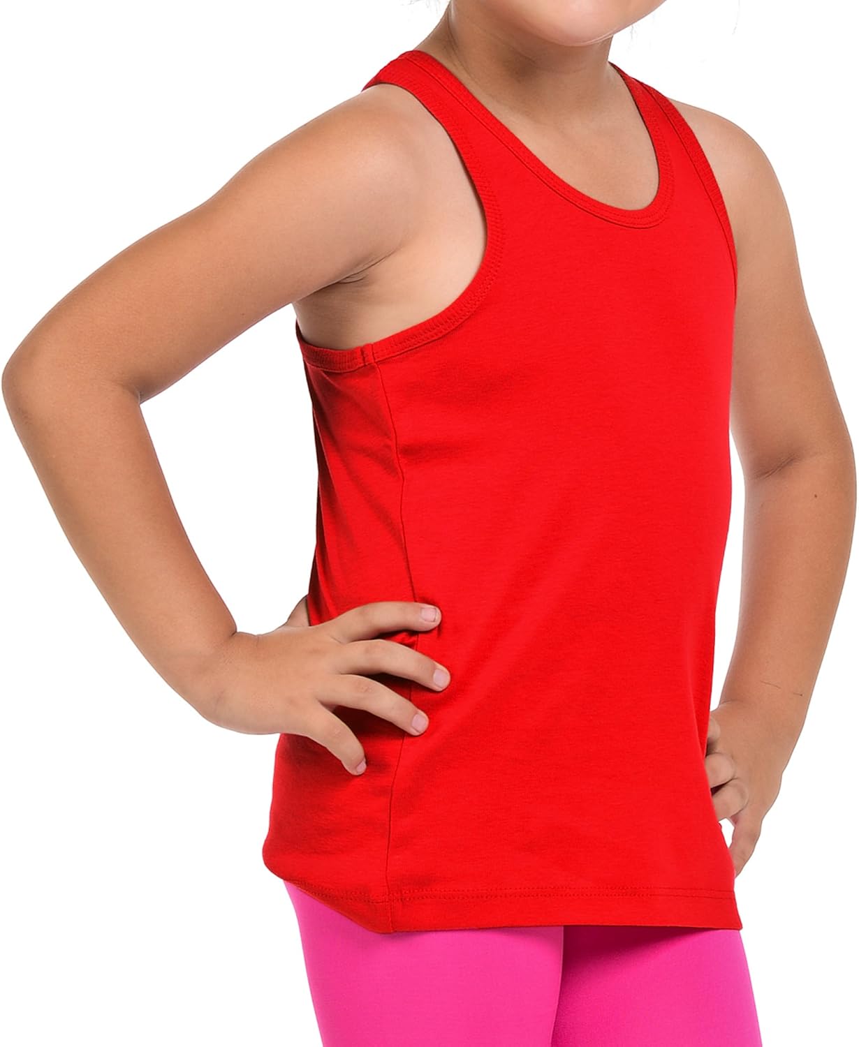 FRESH TEE Girls' Racer Back Tank Top Tunic: Clothing