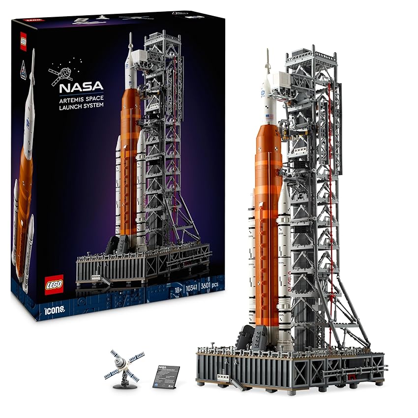 LEGO Icons Sistema di Lancio Spaziale NASA Artemis, Modellino da Costruire di Razzo