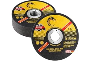 PUOPOSTY 4 1/2 Cut Off Wheel Angle Grinder Cutting Disc for Metal & Stainless Steel, Max 13,300 RPM, 0.045" Thin Grinding Wheel,10 Pack