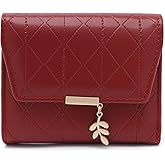 RNIEGA Small Wallet Women Leather RFID Blocking Card Holder Compact Wallets Zipper Coin Pocket with ID Window