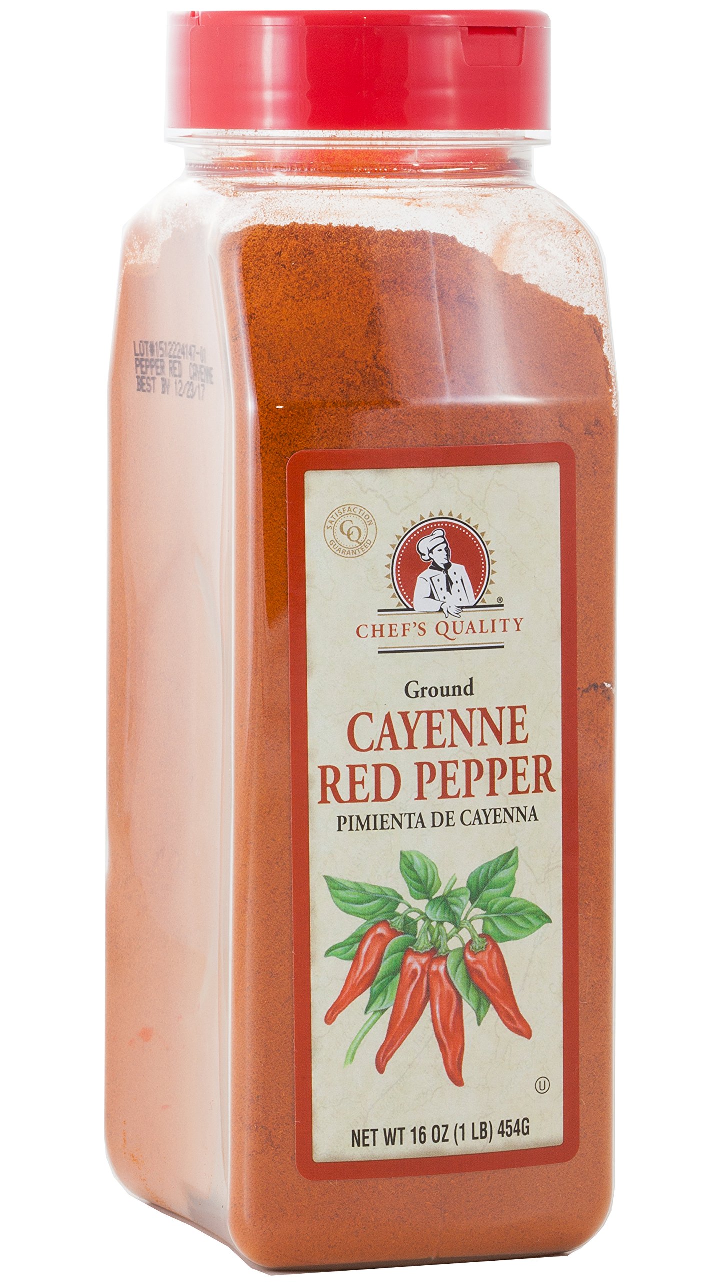 Ground Cayenne Red Pepper Powder Chefs Quality, 1 LB (16Oz