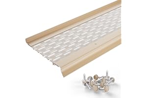 Waterlock Micromesh 5” Gutter Guards Leaf Protection, A Contractor-Grade Gutter Guard from Manufacturer, Domestic Aluminum, Stainless Steel Mesh Gutter Covers 5 Inch (100 Feet, Cream)