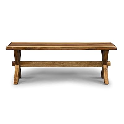 Forest Retreat Trestle Bench by Home Styles