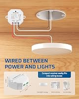DEWENWILS Wireless Light Switch Kit with 2 Remotes Receiver 30M Range view 5