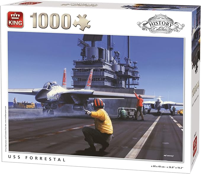 King 5625 USS Forrestal Army Jigsaw Puzzle 1000Piece, 68 x 49 cm