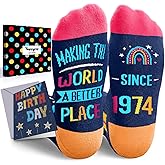 HAPPYPOP Birthday Gifts Men Women - 1964 1969 1974 1979 1984 1989 1994 Bday Socks with Card