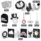 Joyreal Spiral Pram Toys Black and White High Contrast Newborn Toy Set view 7