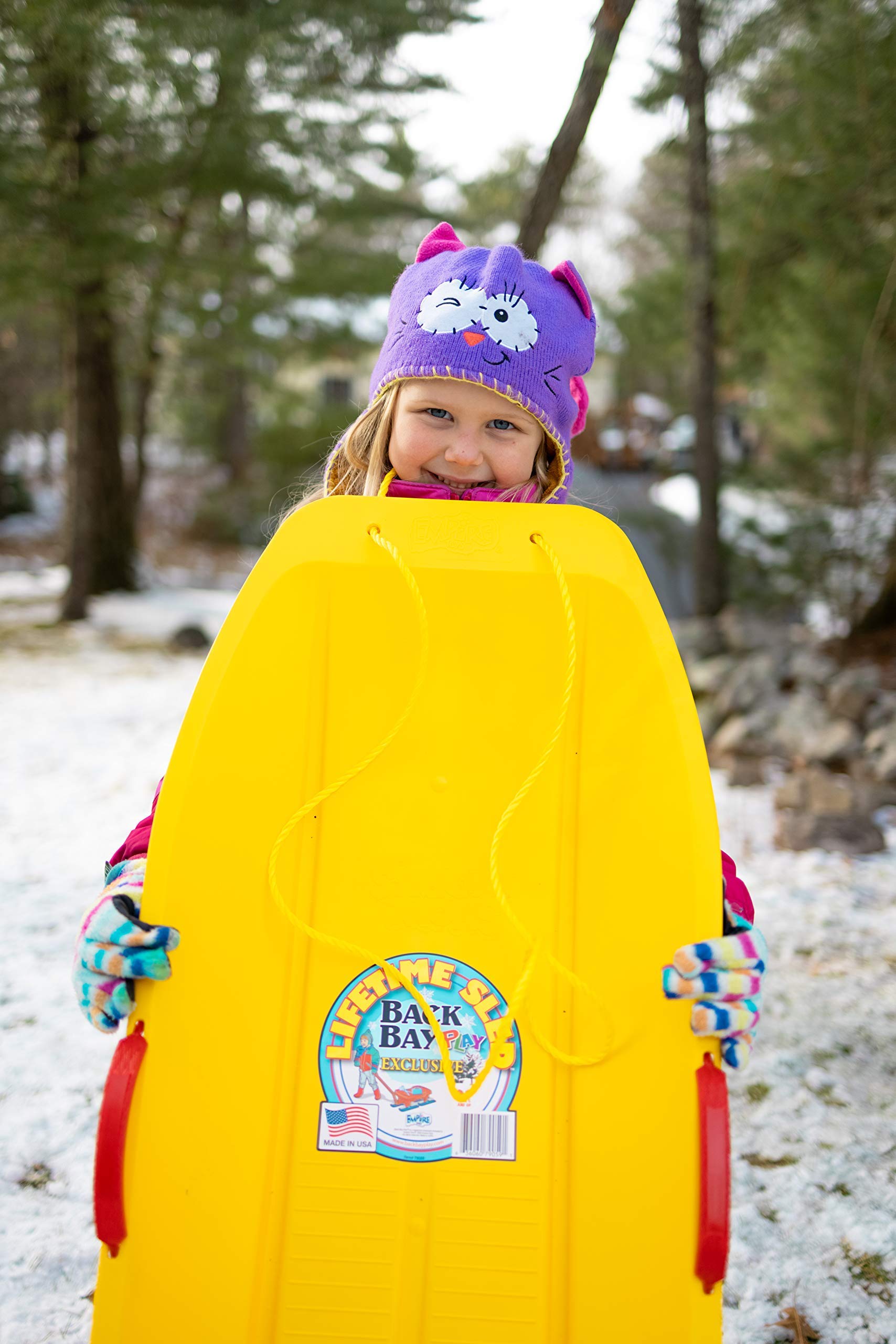 Back Bay Play Lifetime Snow Sled TwoRider Snowball Maker Toy for